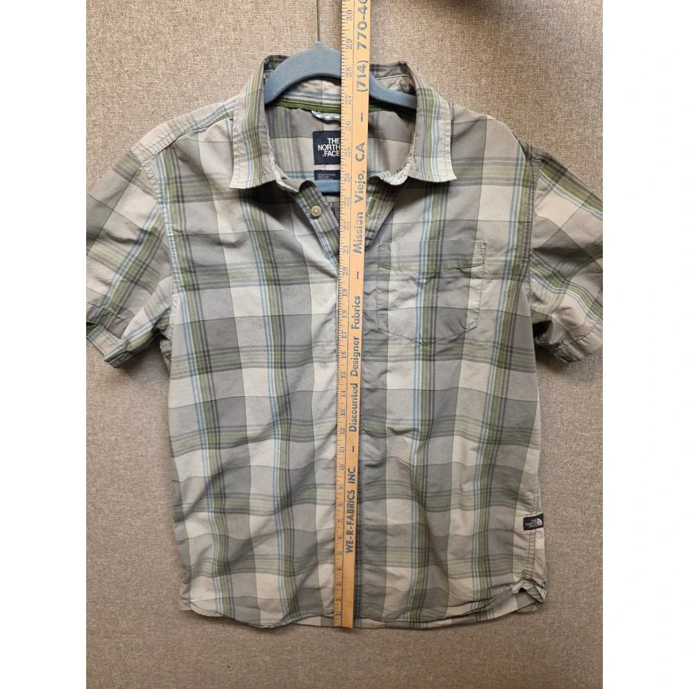 Vintage The North Face Mens Plaid Short Sleeve Button Up Shirt Medium